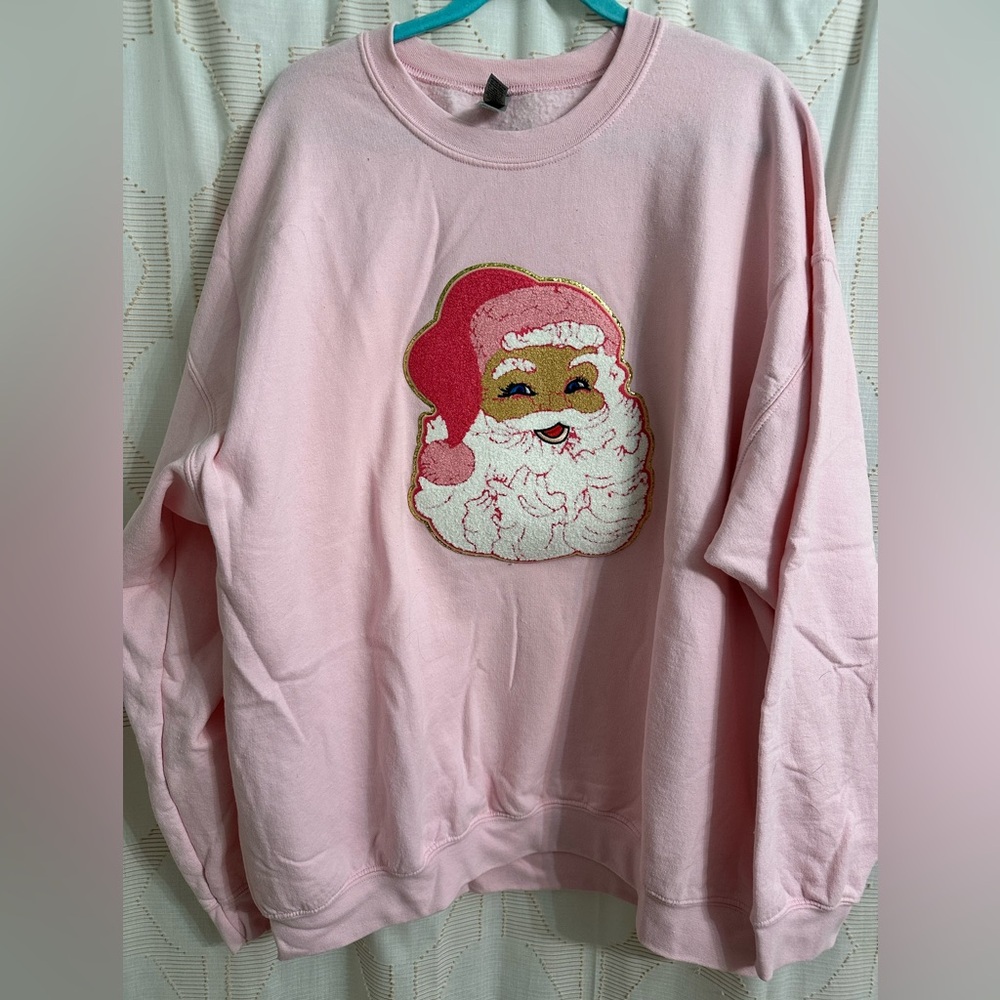 Pink Santa Sweatshirt